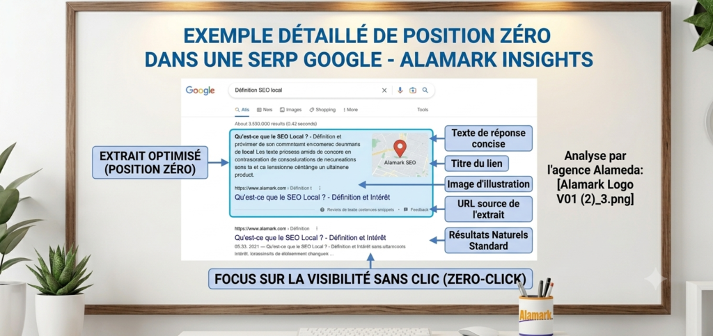 Exemple de position zéro dans une SERP Google